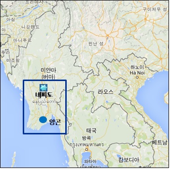 미얀마 지도. 사진제공=두산건설