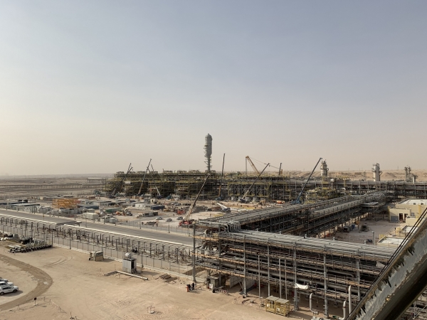 사우디에서 현재 수행 중인 우쓰마니아 에탄 회수처리시설 공사 현장 전경모습. 사진제공=현대건설