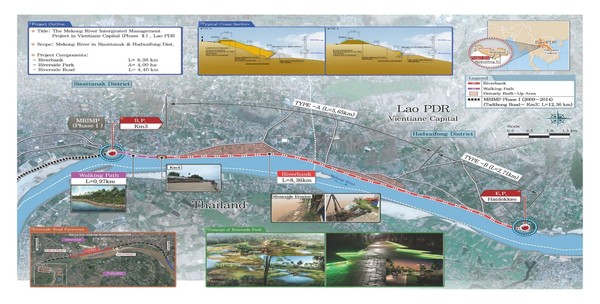 ‘라오스 메콩강변 종합관리사업 2차’ 공사 위치도(제공:금호건설)